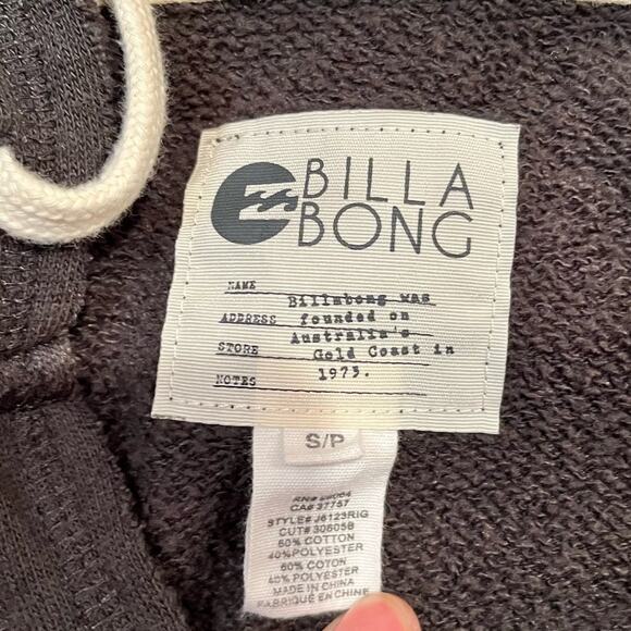 BILLABONG Dark Gray Hoodie Pullover with Tribal‎ Design Women’s Small (c-68) - Picture 4 of 4